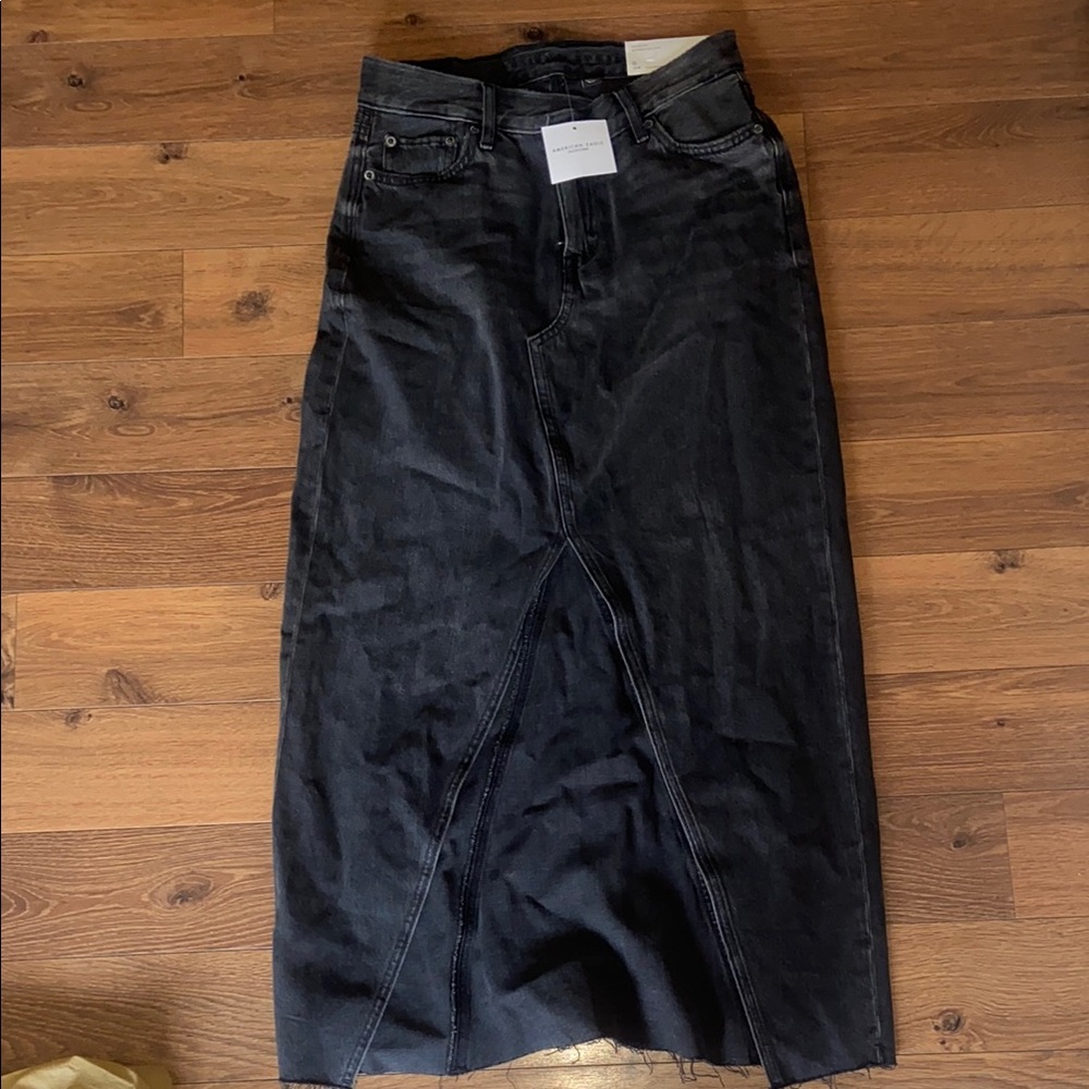 American Eagle Outfitters High Rise Maxi Denim Skirt